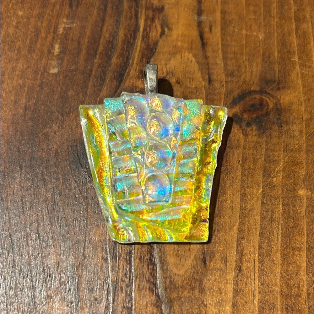 Iridescent Dichroic Glass Pendant